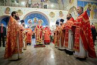 Архиерейское богослужение в Ксениевском храме деревни Медвежьи Озёра