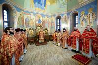 Архиерейское богослужение в Ксениевском храме деревни Медвежьи Озёра