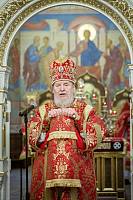 Архиерейское богослужение в Ксениевском храме деревни Медвежьи Озёра