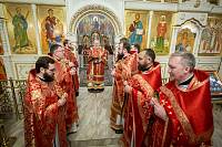 Архиерейское богослужение в Ксениевском храме деревни Медвежьи Озёра