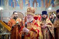 Архиерейское богослужение в Ксениевском храме деревни Медвежьи Озёра