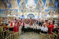 Архиерейское богослужение в Ксениевском храме деревни Медвежьи Озёра