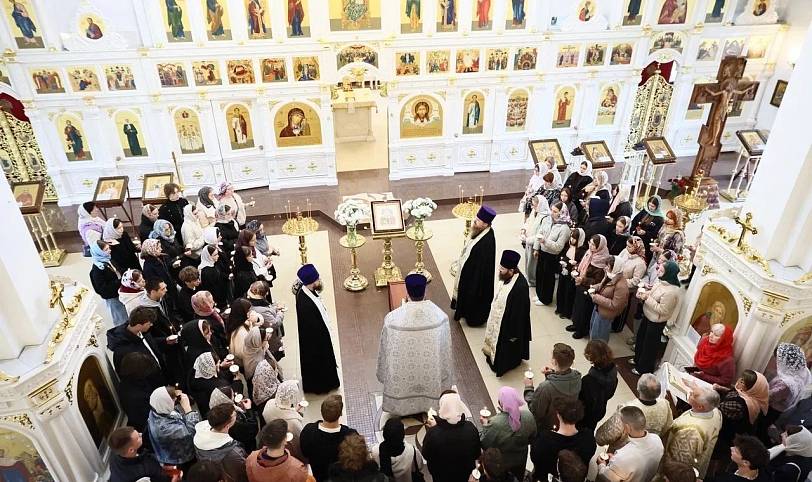 Молебен перед началом экзаменов для выпускников в Электрогорске