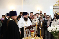 Молебен перед началом экзаменов для выпускников в Электрогорске
