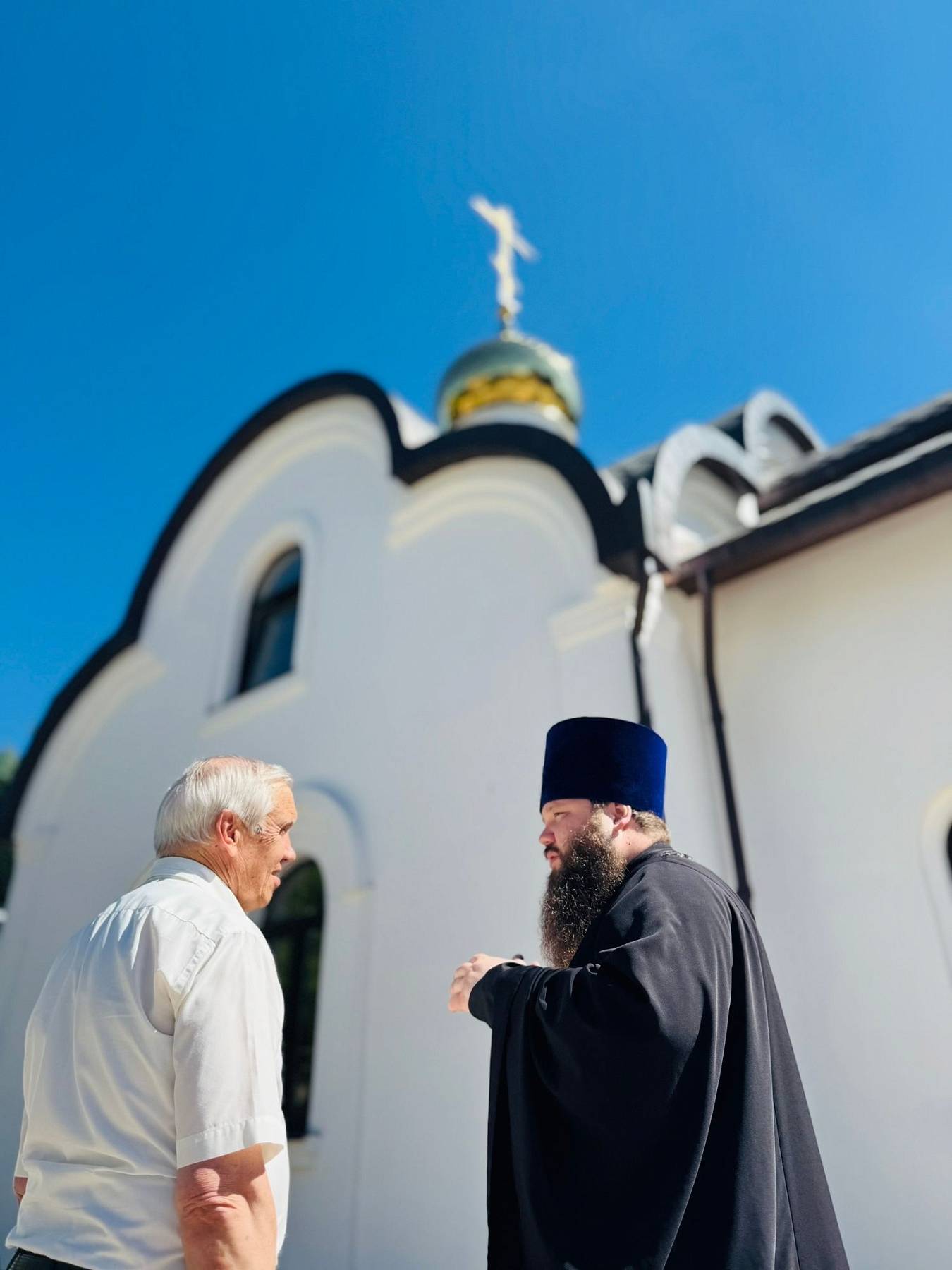 Посещение строящегося Георгиевского храма города Павловский Посад