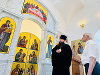 Посещение строящегося Георгиевского храма города Павловский Посад