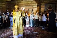 Архиерейское богослужение в строящемся храме рождества святителя Николая Чудотворца в Рудне-Никитском