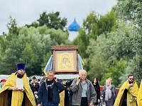 Крестный ход и молебен в деревне Грибаново
