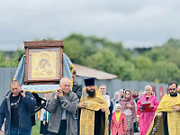 Крестный ход и молебен в деревне Грибаново