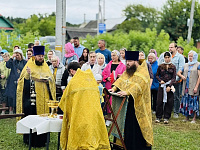 Крестный ход и молебен в деревне Грибаново