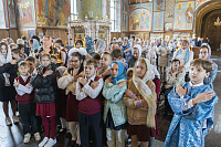 Соборное богослужение в Троицком соборе города Щёлково